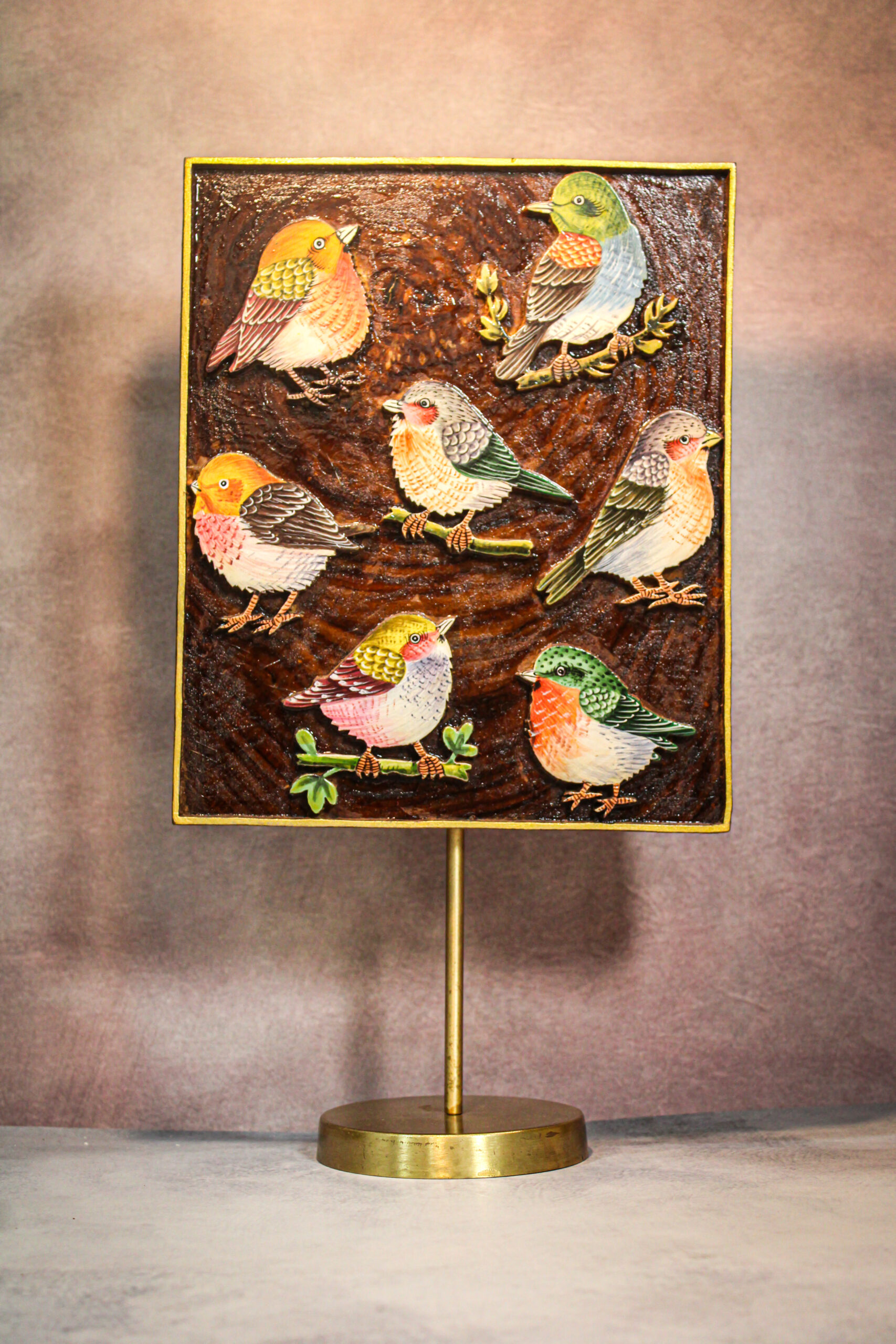 Seven Sparrows Wooden Carving | Handcrafted Nature-Inspired Decor